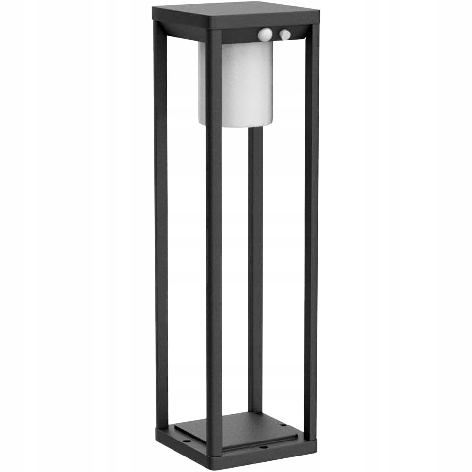Obdĺžnikový osvetľovací stĺp SuperLED, integrovaný LED zdroj, 50 cm, čierny